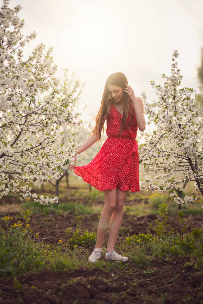 istock Girl In Lovely Spring Dress 927764634