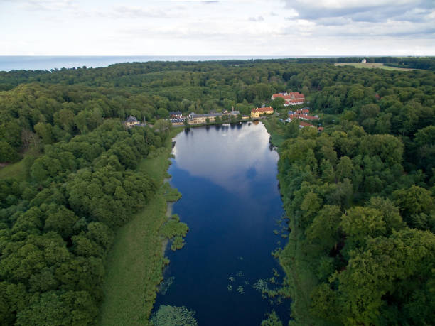 Aerial view of Raadvad located in Zealand, Denmark