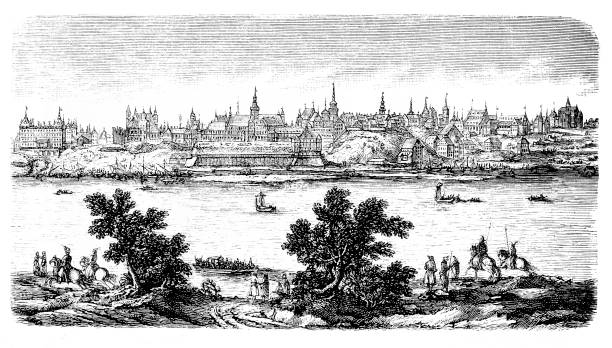 istock View Of Warsaw Across river Vistula ,17th century 927777738