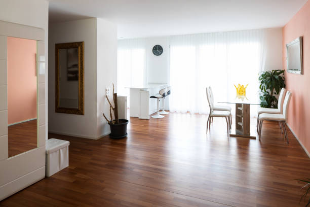 istock Dining room and entrace. Parquet floor 927780640