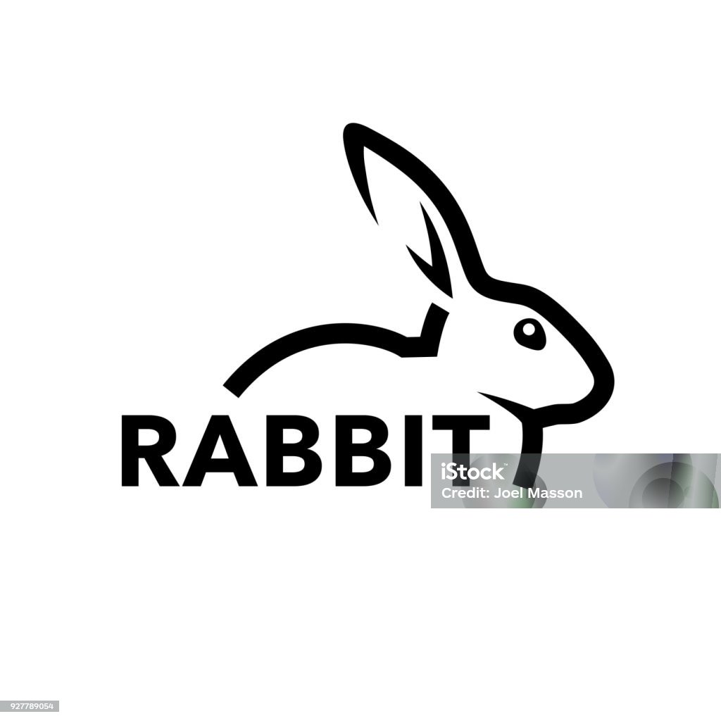 Kaninchen-Symbol-Konzept mit Hase Liniensymbol - Lizenzfrei Kaninchen Vektorgrafik