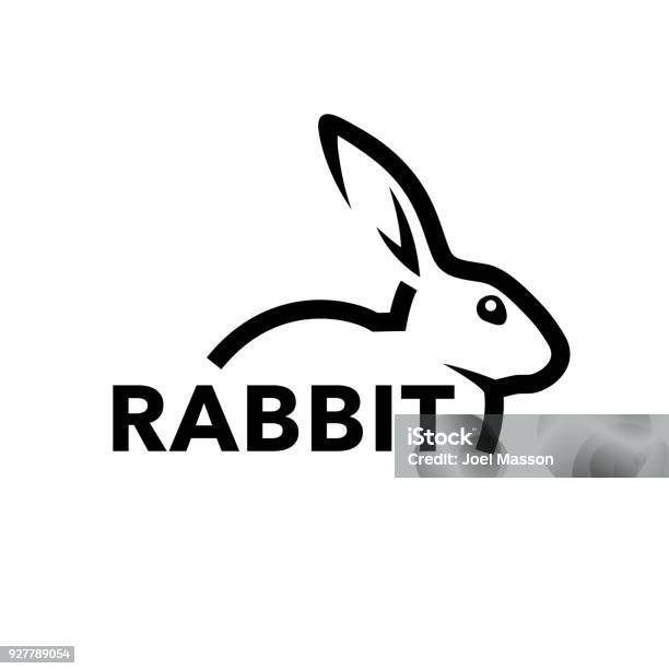 Kaninchensymbolkonzept Mit Hase Liniensymbol Stock Vektor Art und mehr Bilder von Kaninchen - Kaninchen, Logo, Umrisslinie
