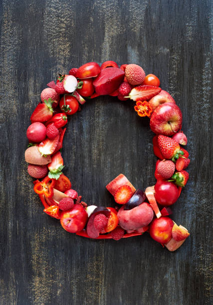 istock Alphabet letter made from red coloured fruit and vegetables 927794804