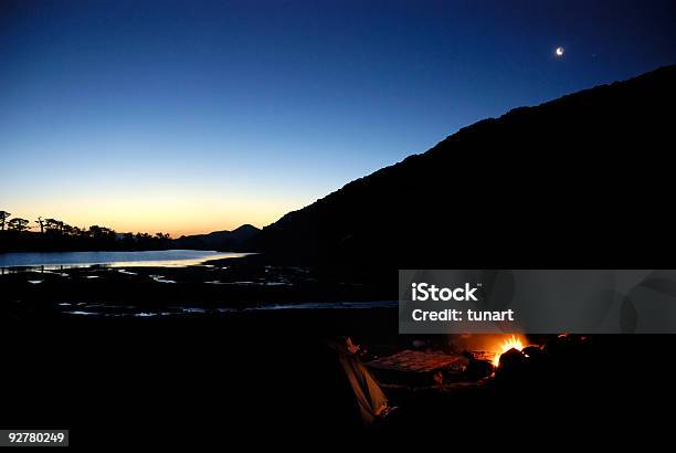 Fuoco Da Campo - Fotografie stock e altre immagini di Acqua stagnante - Acqua stagnante, Alba - Crepuscolo, Ambientazione esterna