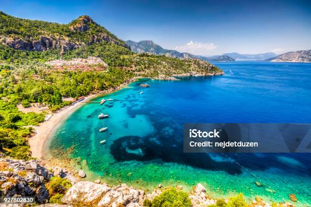 Marmaris Province In Turkey Stock Photo - Download Image Now - Türkiye - Country, Marmaris, Beach
