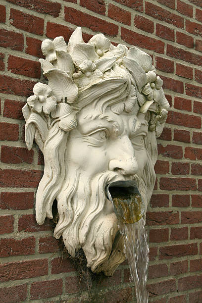 istock Head with water coming out of its mouth (fountain) 92780641