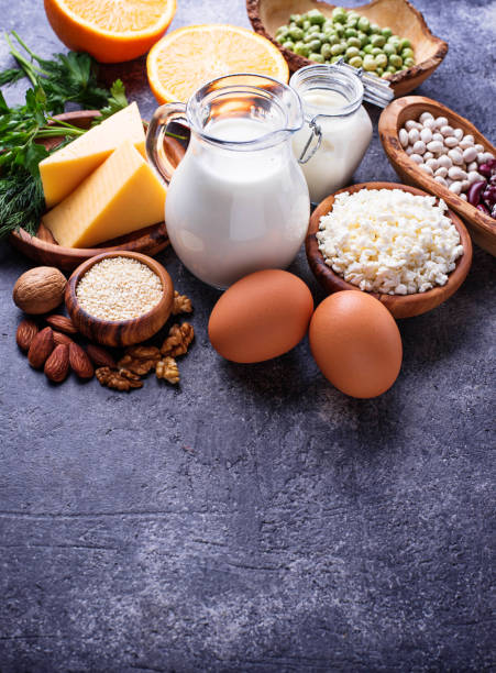 istock Set of food that is rich in calcium. 927809794