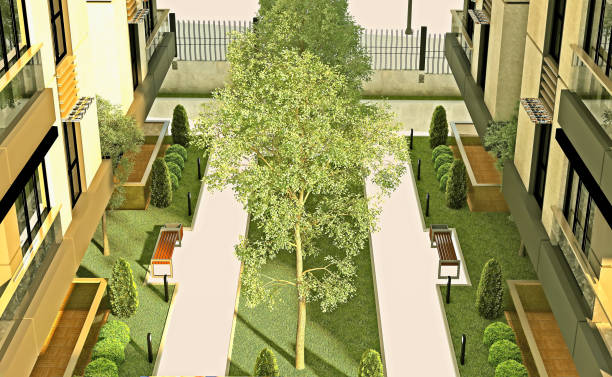 istock top view of buildings garden 927809874