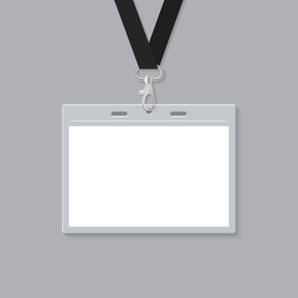 빈 신분증 이랑 - name tag id card badge identity stock illustrations