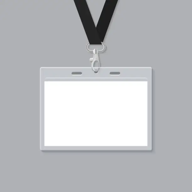 Vector illustration of Blank ID Card Mockup