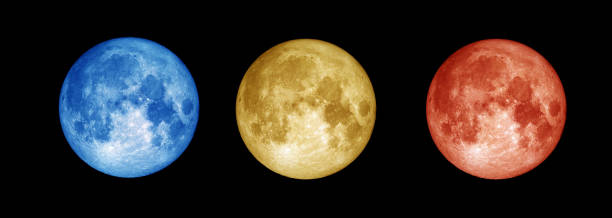 bunte vollmond am blackcompilation - full moon moon lunar eclipse red stock-fotos und bilder