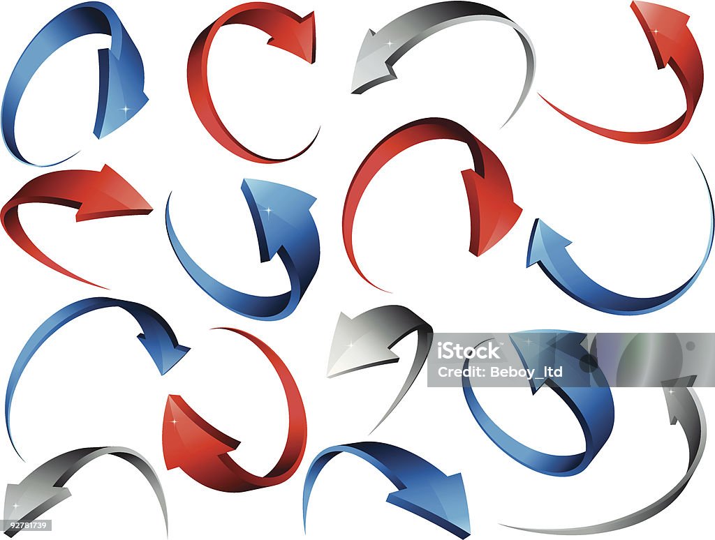 3D arrows  Arrow Symbol stock vector