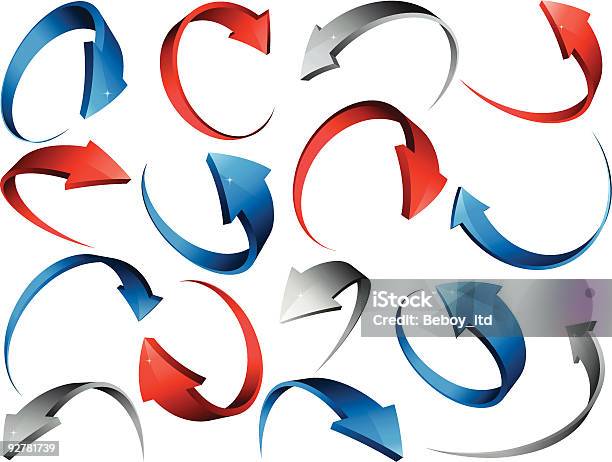 3d Arrows Stock Illustration - Download Image Now - Arrow Symbol, Backgrounds, Blue