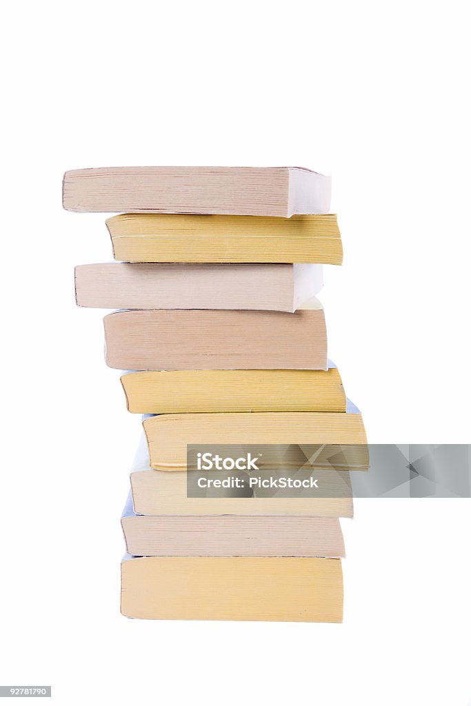 Stapel Bücher - Lizenzfrei Freisteller – Neutraler Hintergrund Stock-Foto