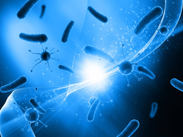 istock 3D medical background with virus cells a 927818252