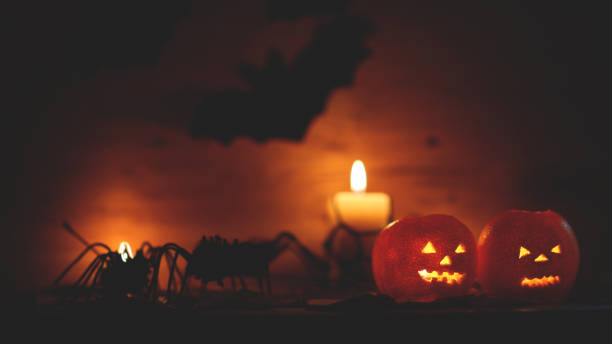 istock Halloween pumpkin with scary face 927826342