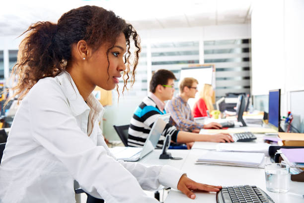 istock African businesswoman young office with computer 927829190