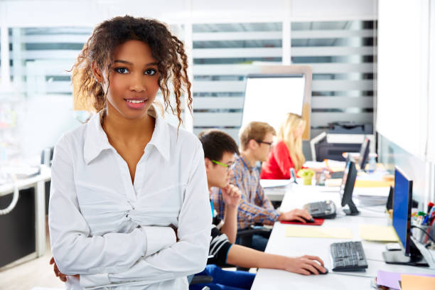 istock African businesswoman young office with computer 927829292