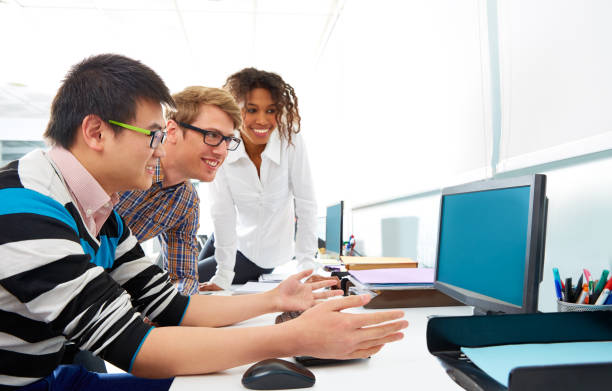 istock Business people young multi ethnic computer desk 927829960