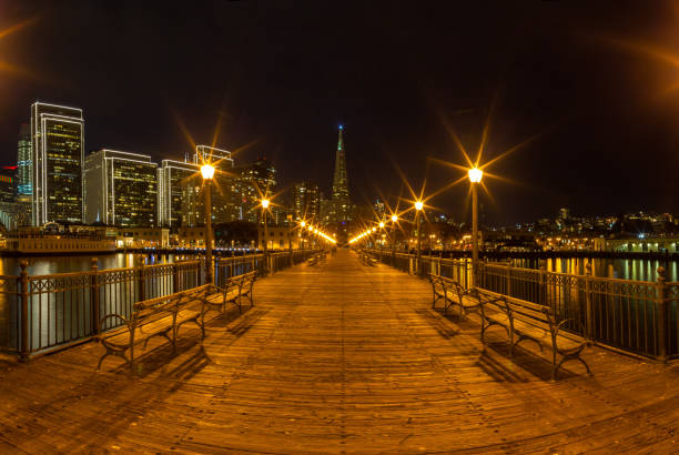 istock Pier 7 panorama in San Francisco at night 927832826