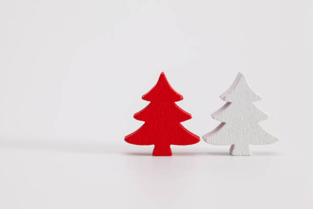 istock Red and white wooden trees 927833904