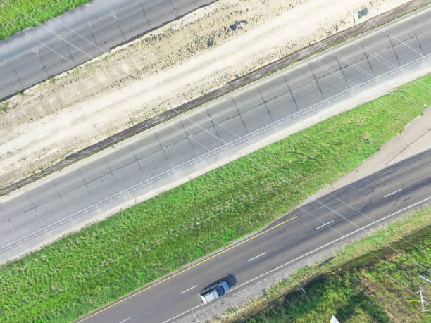 istock Aerial construction of highway Interstate 10 (I10) overpass 927844286