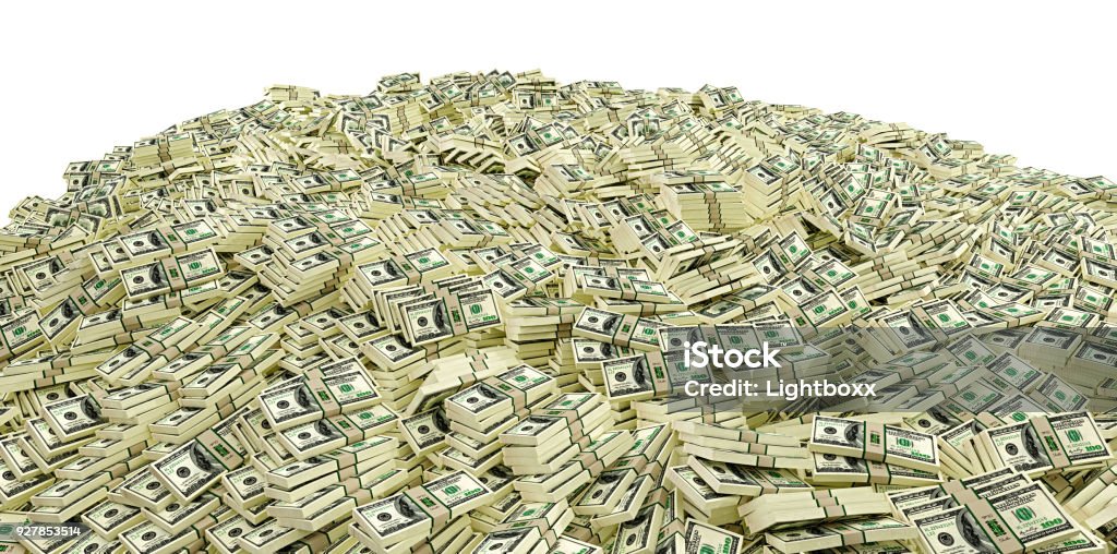 Millions of Dollars Millions of Dollars - 3D Rendering Large Group Of Objects Stock Photo