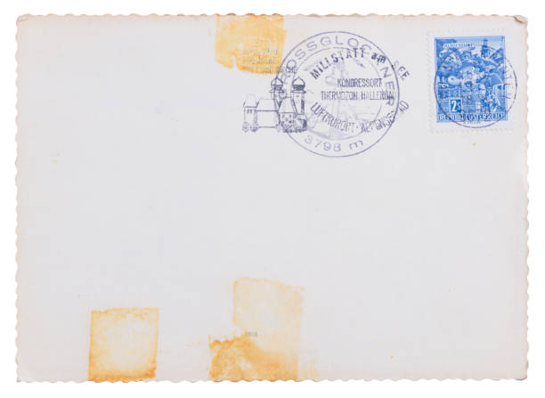 istock Blank vintage yellowed postcard 927856134