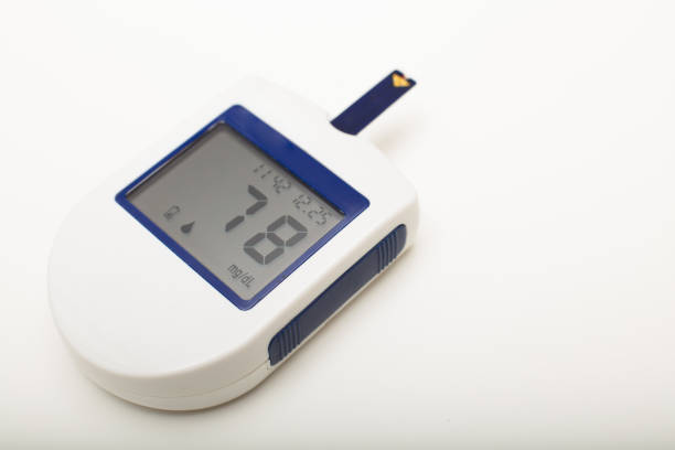 istock Portable glucose meter for blood sugar levels 927860846