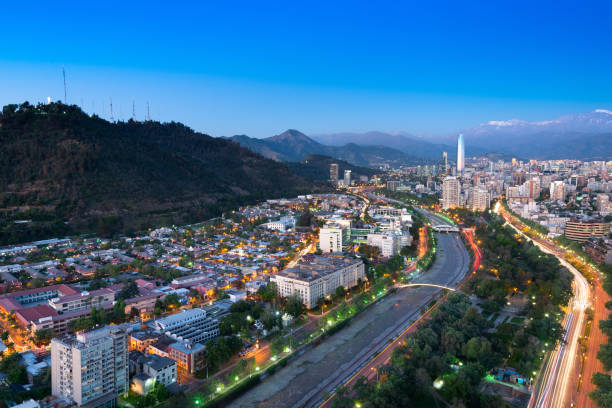 Panoramic view of Providencia and Las Condes districts in Santiago de Chile Panoramic view of Providencia and Las Condes districts and Bellavista Neighborhood, Santiago de Chile sanhattan stock pictures, royalty-free photos & images
