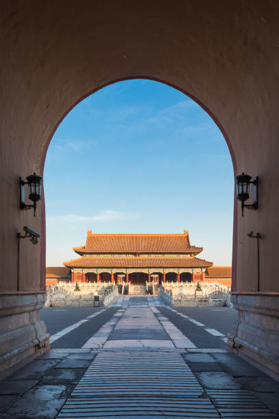 forbidden city gate - tiananmen square imagens e fotografias de stock