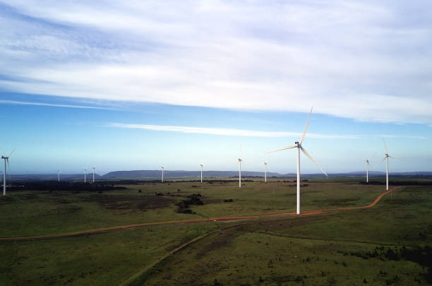 istock Beautiful landscape with wind turbines 927867804