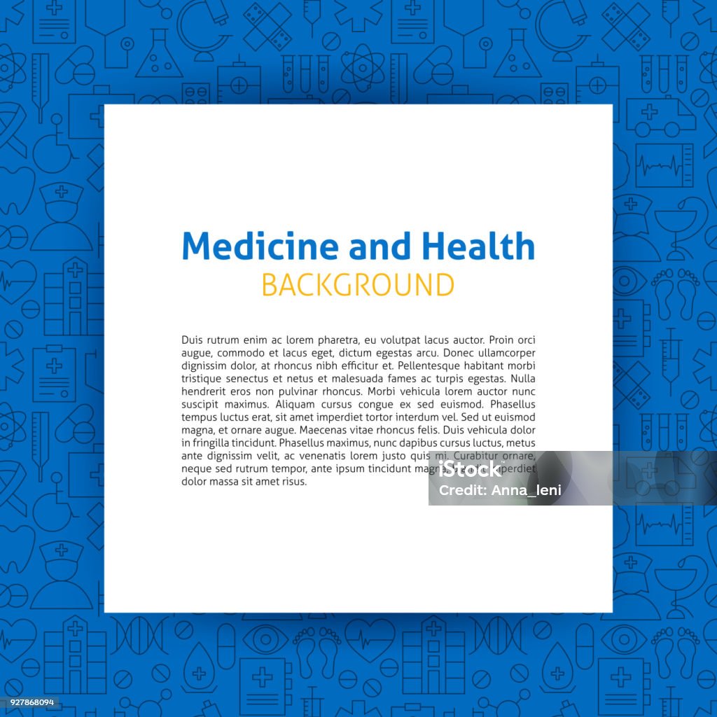 Medical Paper Designer Example Medicine Paper Template Stock Illustration - Download Image Now ...