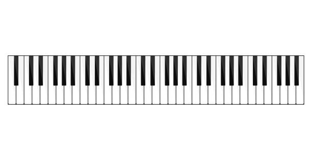 피아노 키보드 이미지 - keyboard instrument stock illustrations