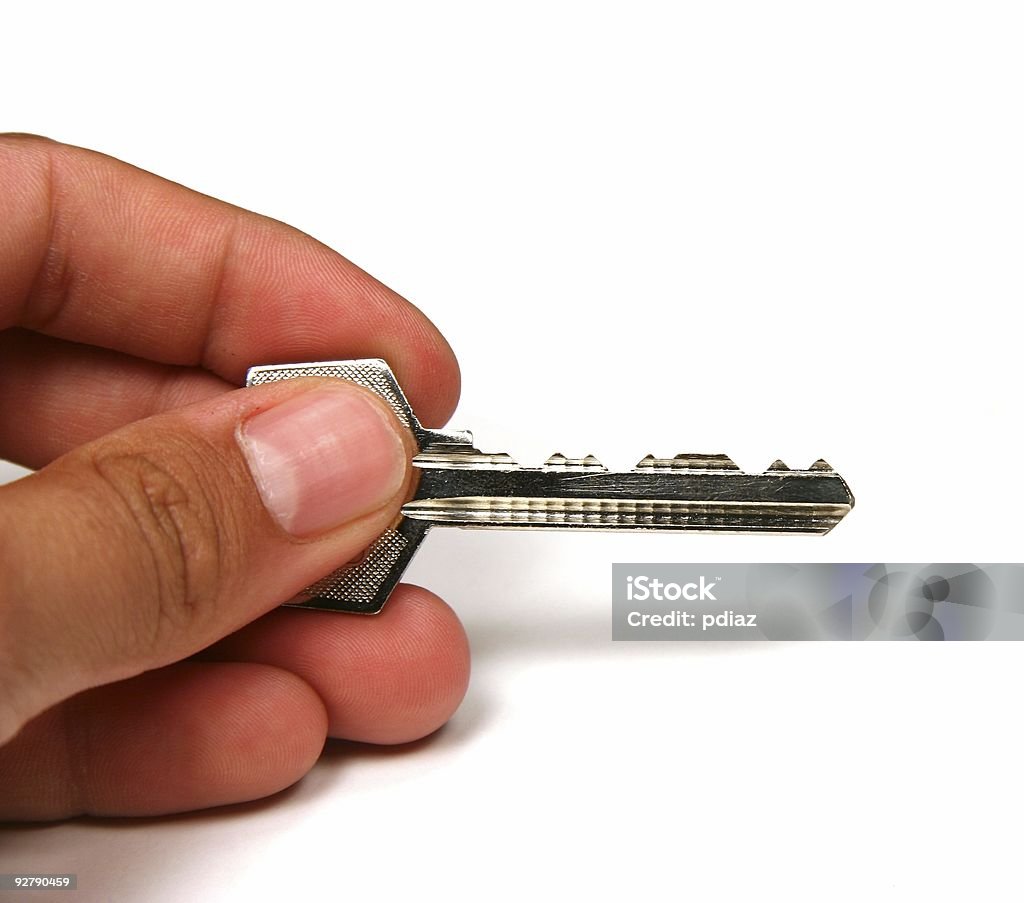 Hand and key  Color Image Stock Photo