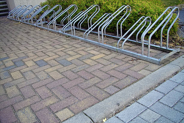 Bicycle stand stock photo