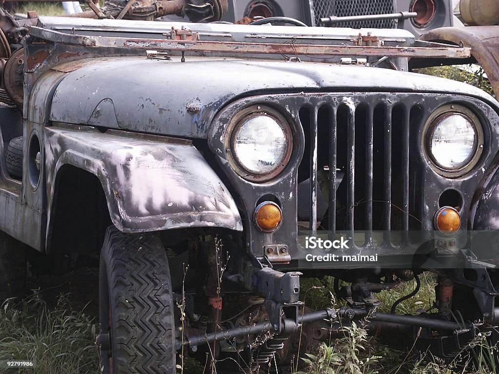 Stary Military Jeep - Zbiór zdjęć royalty-free (4x4)