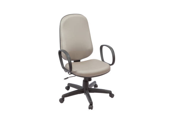 istock Grey office a chair. Object isolated of white background 927924282