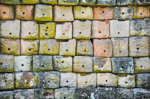 An old concrete wall in multi colours background