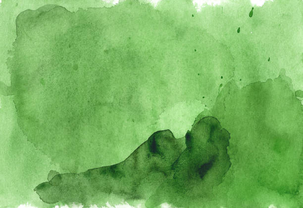 istock Modern spring vibrant watercolor background texture. The color splashing on the paper. It is a hand drawn. 927927310