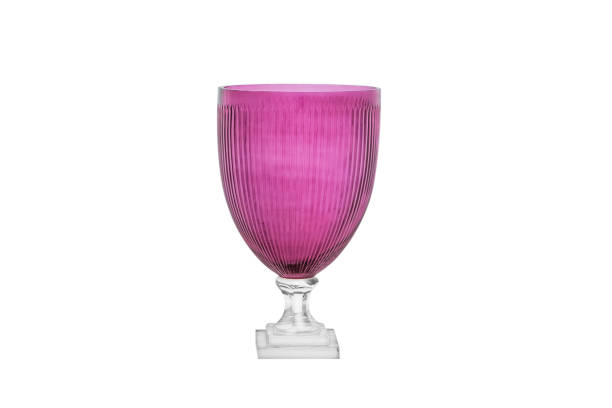 istock Elegant glass vase isolated on a white background (glass, empty, vase) 927941322