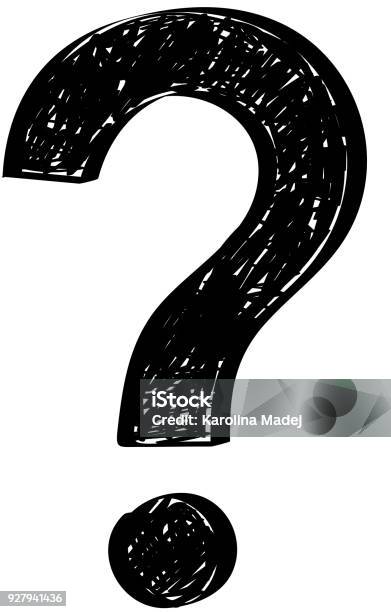 Concept Of A Hand Drawn Question Mark Icon Vector Stock Illustration - Download Image Now