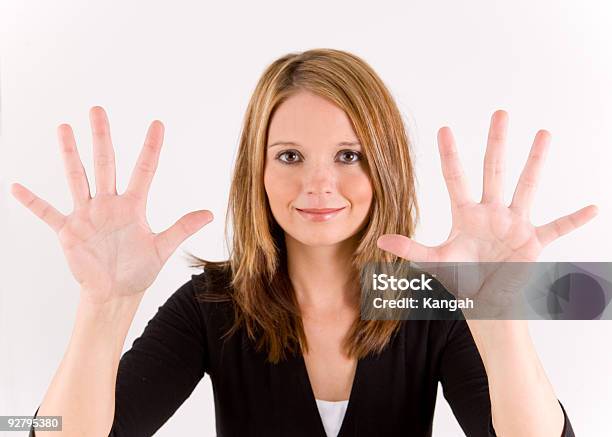 Mão Número De Série - Fotografias de stock e mais imagens de Cabelo Louro - Cabelo Louro, Fotografia de Estúdio, Mulheres