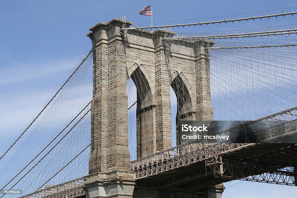 Ponte di Brooklyn - Foto stock royalty-free di Acciaio