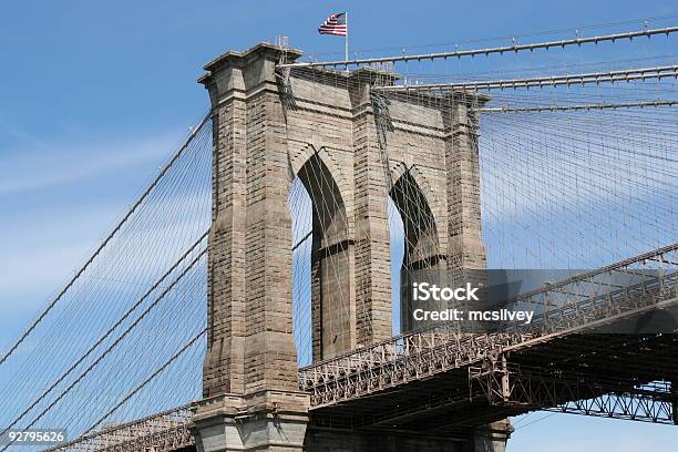 Ponte Di Brooklyn - Fotografie stock e altre immagini di Acciaio - Acciaio, Acqua, Ambientazione esterna