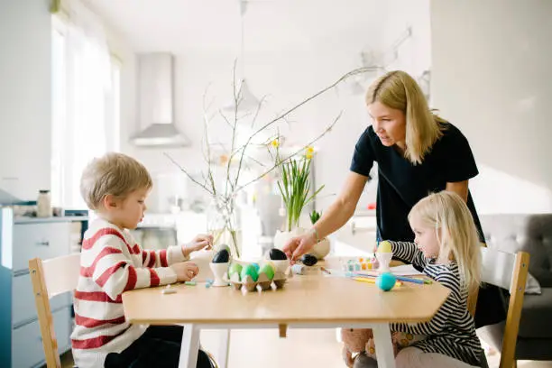 Photo of Scandinavian family during Easter holiday