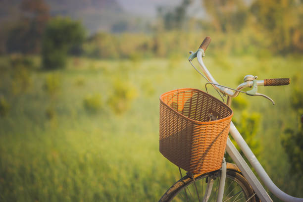 istock Bicycle parked on the way to the morning sunlight. 927960022