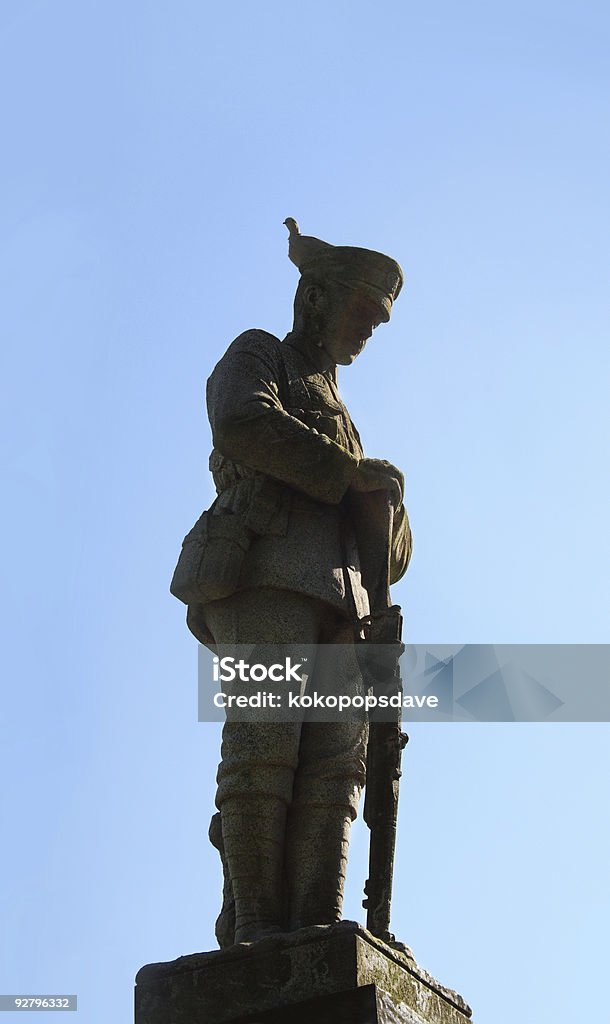 Soldaten staue mit pigeon - Lizenzfrei Bizarr Stock-Foto