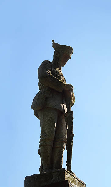 istock Soldier staue with pigeon 92796332