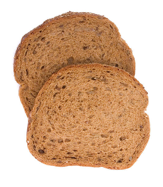 Two slices of bread stock photo